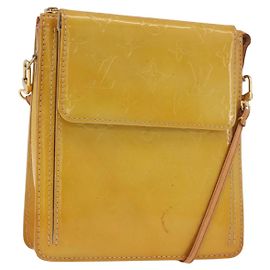 LOUIS VUITTON Monogram Vernis Motto Accessory Pouch Beige M91136 LV Auth INZ016