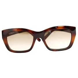 Salvatore Ferragamo Óculos de sol castanhos