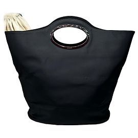 Borsa a secchiello vintage Gucci nera