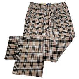 Vintage Burberry Nova Check Hose Beige 38/M