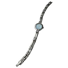 Courreges Vintage Courrèges Quarz Stahl Uhr Silber Türkis