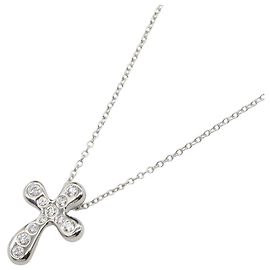 Collana piccola con diamante incrociato di Tiffany & Co.
