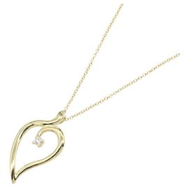 Collana a forma di foglia in oro giallo con diamante di Tiffany & Co.