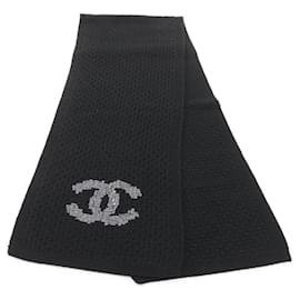 Chanel Coco Mark Cashmere Stole in Black