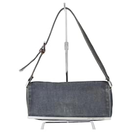 Borsa a spalla mini Fendi in denim