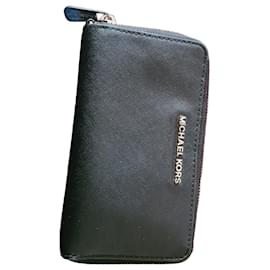 Schwarze Lederbörse von Michael Kors