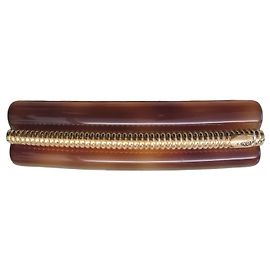 Fendi Fermaglio per Capelli in Tartaruga e Oro