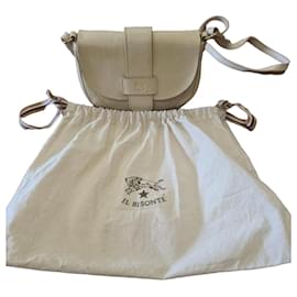 Borsa a tracolla in pelle beige Il Bisonte