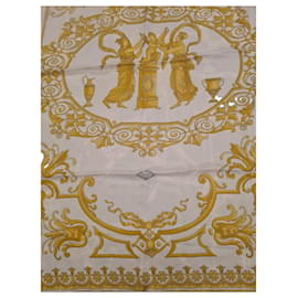 Foulard in seta bianco e oro Atelier Versace - Autre Marque