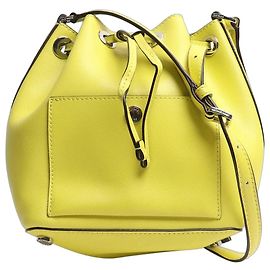 Michael Kors Borsa a secchiello in pelle gialla neon