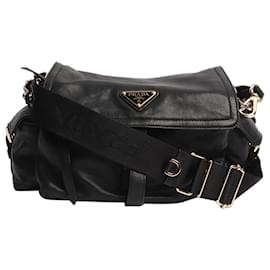 Borsa a spalla in pelle nera Explore - Prada