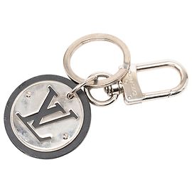 Portachiavi LV Cut Circle in acciaio inossidabile argentato e pelle di vitello Louis Vuitton