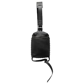 Borsa a tracolla convertibile Rockstud in pelle di vitello granata nera Valentino