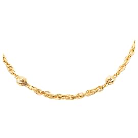 Collana con charm a forma di palla placcata in oro Chanel