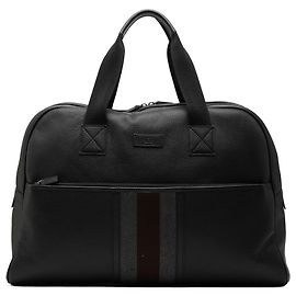 Gucci Schwarze Web Leder Reisetasche