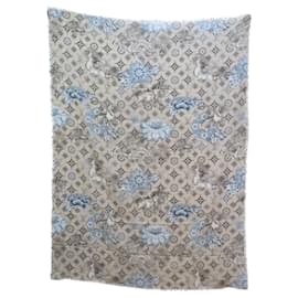 LOUIS VUITTON X SCOTT CAMPBELL MONOGRAM TATTOO 2011 COTTON SHAWL SCARF - Louis Vuitton