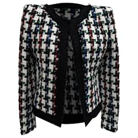 Blazer aperto in tweed multicolore in poliamide Balmain