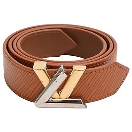 Cinturón Louis Vuitton Twist en cuero Epi marrón