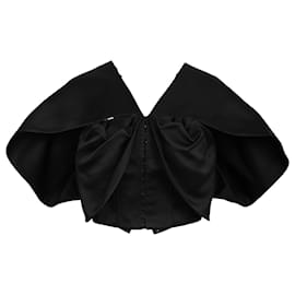 Crop Top Louis Vuitton en Seda Negra