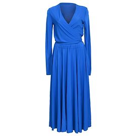 Vestido envolvente de crepé Proenza Schouler White Label en viscosa azul