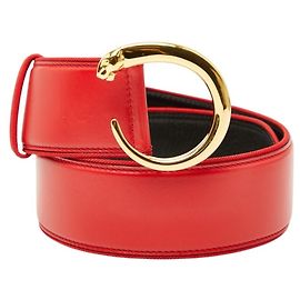 Ceinture Panthère Cartier en cuir rouge