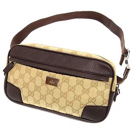 Borsa a tracolla in tela GG beige Gucci