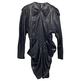 Isabel Marant Soya Mini Kleid aus schwarzer Seide