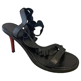 Sandali con volant Isabel Marant in pelle nera