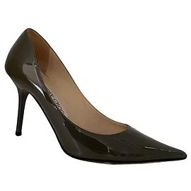 Jimmy Choo Agnes Lackleder Pumps Khaki
