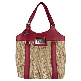 Christian Dior Handtasche aus Leder und Canvas