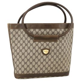 Gucci Borsa a Spalla GG Supreme PVC Beige Oro Auth bs34284
