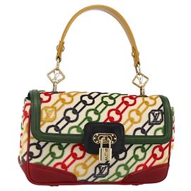 LOUIS VUITTON Monogram Samt Kette Dolly Pochette Tasche M95208 Auth YKZ1575SM