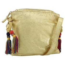 Borsa a Spalla in Pelle LOEWE anagramma Oro Auth AMZ499