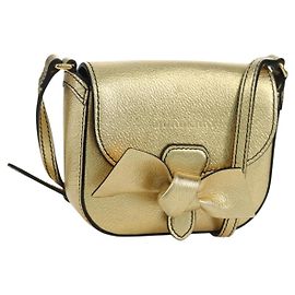 Borsa a Spalla in Pelle Dorata Auth INZ018A di BURBERRY