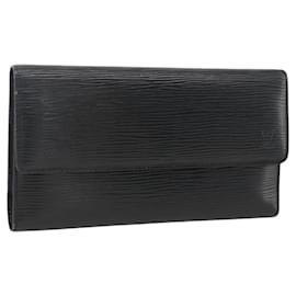 Cartera Larga Epi Porte Tresor Negra LOUIS VUITTON M63382 LV Auth fm5305
