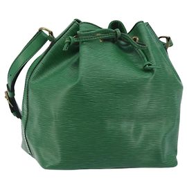 LOUIS VUITTON Epi Petit Noé Schultertasche Grün M44104 LV Auth AMZ056