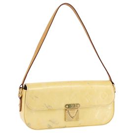 LOUIS VUITTON Borsa da Strada Malibu Monogram Vernis Perle M91507 LV Auth BAZ639
