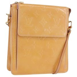 LOUIS VUITTON Pouch Motto Monogram Vernis Rosa Florentin M91034 LV Auth hk3609