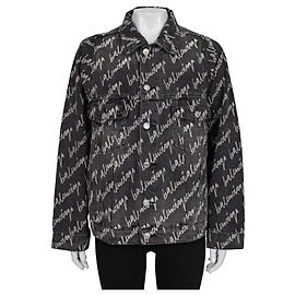 Giacca di jeans nera oversize Balenciaga NWOT IT38/XXS usata