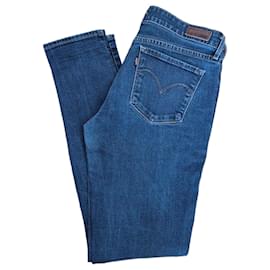 Jeans skinny demi curve de Levi's de tiro moderno W29 L32 (38 M) azul oscuro corte ajustado