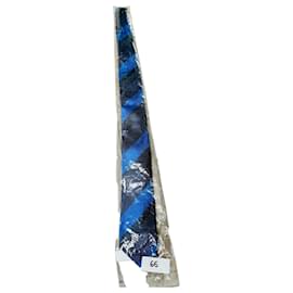 Cravatta a righe in seta blu Hackett London