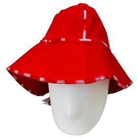 Cappello a secchiello rosso Sportmax con accenti bianchi