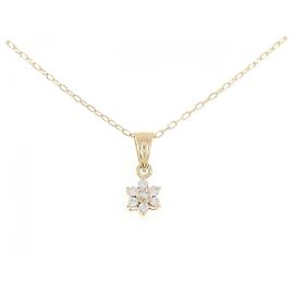 Autre Marque Blumen-Diamant-Halskette aus Au750