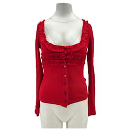 DAMSON MADDER Red Cotton Cardigan - Autre Marque