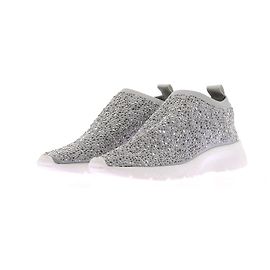 Sneakers Fred in strass argentati con suola in gomma 37