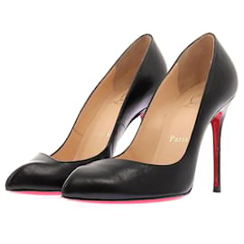 Décolleté Christian Louboutin in pelle nera a punta