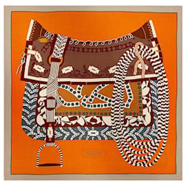 Hermès: Sciarpa/Quadrato Gigante "MONTURA de GAUCHO" 140 cm Ottime Condizioni