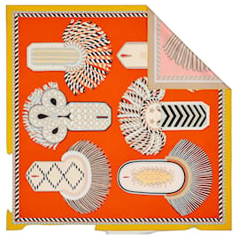 Hermès: Doppelseitiger Schal "Gala Epaulettes" 90 cm. Ausgezeichnet. Zustand