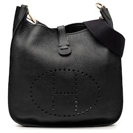Hermès Evelyne 33 in Pelle Clemence Nera