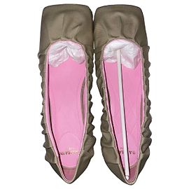 Ballerine Balmain in tela beige